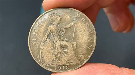 1918 1 penny|1918 one penny coin value.